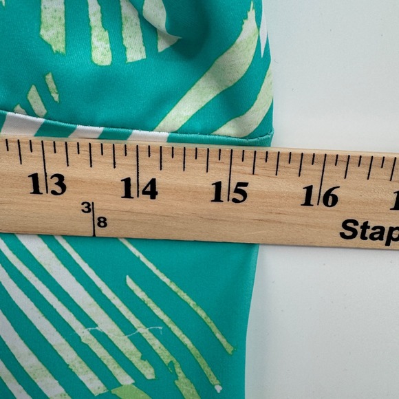 Columbia Women's M Green Tropical Leaf Print PFG Sleeveless Dress Beach Summer - Picture 10 of 11